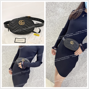 现货Gucci 女 Marmont双G波浪纹小号腰包 476434 DSVRT 1000