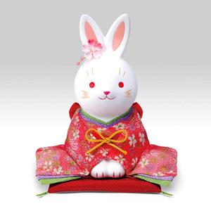 知日社日本药师窑樱花和服兔子摆件女生日式礼物和风生日乔迁客厅