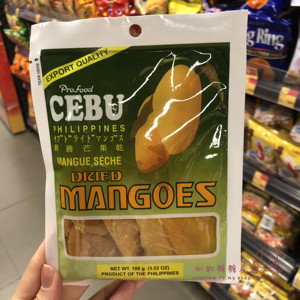 香港代购进口零食 菲律宾CEBU宿务mangoes 芒果干 果脯 100克