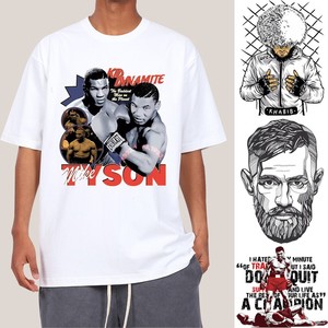 嘴炮康纳麦格雷戈小鹰拳王阿里Ali泰森Tyson图案印花短袖T恤衣服