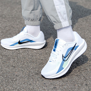 Nike耐克男鞋春季新款网面运动鞋舒适透气减震白蓝色跑步鞋FJ1284