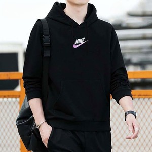 黑色卫衣Nike耐克春秋款连帽套头衫男针织透气运动休闲上衣FB7789