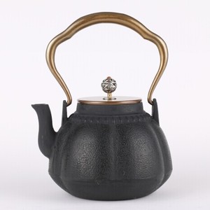 煮茶铁壶金瓜六福玉玲珑铜把铜盖日本南部铸铁壶生铁壶氧化膜内壁