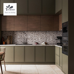 积美思享橱柜定制整体北欧实木整体厨房L型开放式厨柜设计定做