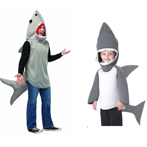 成人动物衣服儿童卡通人偶鲨鱼cos服鲨鱼服装演出服海底世界角色