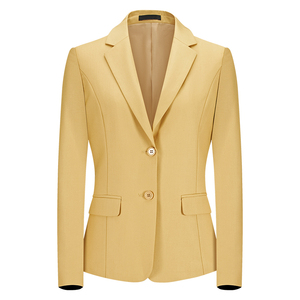 c21世纪房地产工装西装女士西服外套金黄色上衣不动产制服工作服