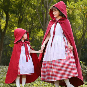 小红帽服装儿童披风cos衣服女角色扮演连衣裙斗篷衣服舞台演出服