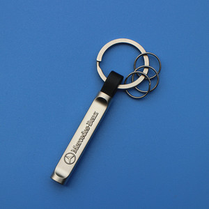适用于奔驰汽车钥匙扣 品牌交车礼品不锈钢金属装饰创意钥匙环