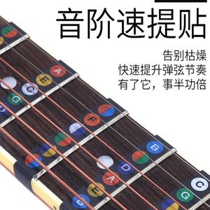 吉他音位贴音阶图音名表把位表数字唱名初学吉他音名吉他指板贴纸