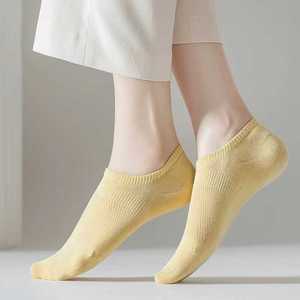 【4双】纯色全面船袜女夏季爆款网眼空调袜防滑不掉跟浅口隐形袜