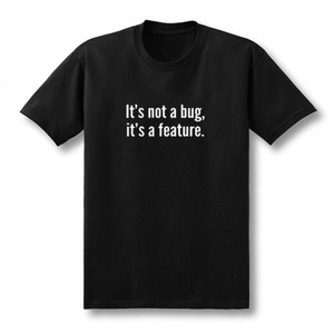极客Geek码农程序员猿周边创意搞笑那不是bug纯棉短袖T恤男女同款