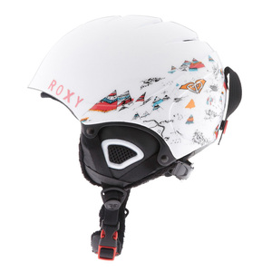 仅重330克 ROXY超轻一体小码儿童单板双板滑雪头盔白色光面