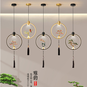 新中式小吊灯走廊灯创意吧台床头吊灯餐厅茶室书房灯具玄关楼梯灯