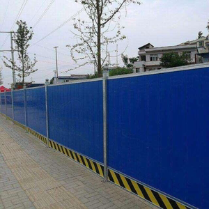 pvc围挡施工挡板建筑工程临时隔离围墙市政塑料围栏工地护栏彩钢