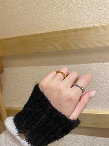 3ART  时髦竹节开口纯铜镀18k金指环不限制尺寸欧美风高级感戒指