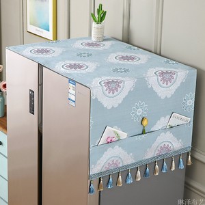 冰箱防尘布防尘罩盖巾冰箱顶盖布装饰双开门四开单开门冰箱罩盖布