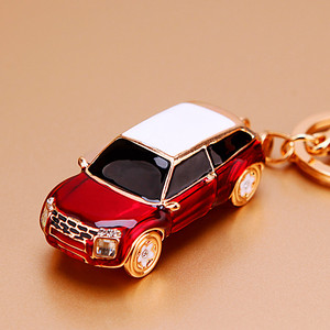水钻路虎模型汽车钥匙扣男女网红精致包挂件钥匙链圈韩国创意礼品