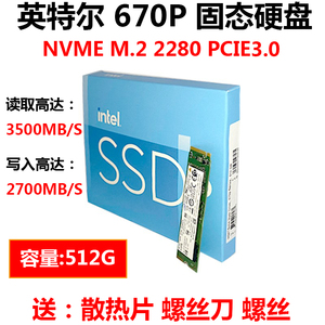 Intel/英特尔 670P 512G 660P SSD M.2 2280 PCIE NVME 固态硬盘