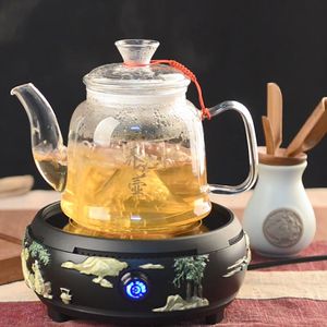 电陶炉煮茶器铁壶玻璃烧水泡茶小型光波电磁炉电茶炉家用围炉煮茶