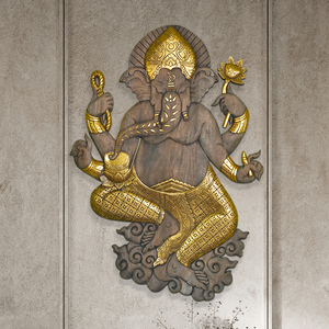 东南亚风格墙面装饰品门口玄关泰国木雕大象挂件墙饰象头壁饰