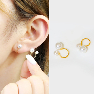 韩版经典时尚珍珠耳环气质U型耳骨夹耳饰高级感镶珍珠无耳洞耳夹