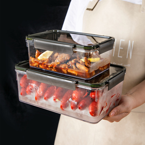 密封保鲜盒食品级冰箱专用塑料盒商用大容量咸菜水果蔬菜收纳盒子