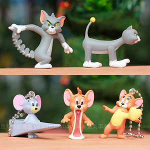 正版日本猫和老鼠扭蛋公仔汤姆猫杰瑞鼠手办模型玩具桌面装饰摆件