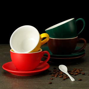 陶瓷咖啡杯套装黑色欧式小奢华奶茶杯220ml家用男女美式咖啡杯子