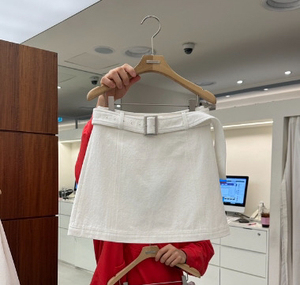Mika韩国代购东大门24春季新款MER ANGELO气质腰带显瘦半身裙