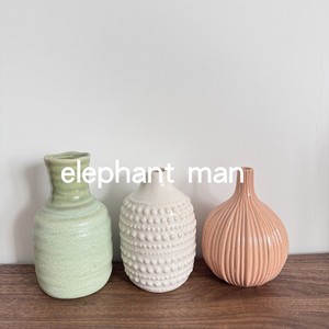 elephant man  出口外贸尾单美式田园风手作粗陶瓷迷你号花瓶