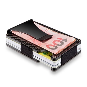 碳纤维金属钱夹男超薄钱包男银行卡包创意信用卡片收纳神器包邮