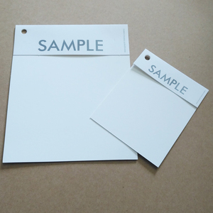 SAMPLE折头现货2种尺寸打孔优质面料小挂卡纺织品布料单张样卡