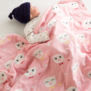 婴儿被子纯棉纱布宝宝夏凉被儿童空调被春秋毛巾被幼儿园午睡盖毯