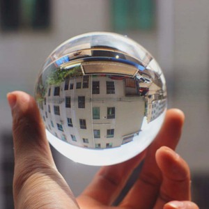 k9水晶球摆件摄影拍照透明玻璃球道具球魔术杂耍催眠白色球