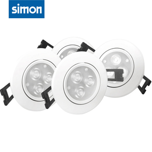 西蒙LED家用照明4W超薄射灯客厅吊顶嵌入式过道6w天花灯