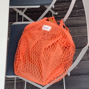 pigsheep彩色环保可重复使用市场超市采购手提网格编织水果购物袋