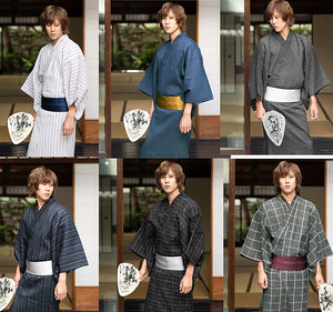 日本和服浴衣男 传统款式 高级棉麻质地 旅游拍照 多款式 送腰带
