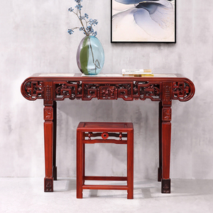 红木家具明清仿古卷头琴桌中式条桌供桌神台条几玄关桌酸枝木条案