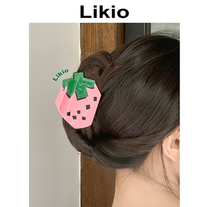 Likio 原创设计 果园系列切面苹果发抓醋酸发饰抓夹顶夹鲨鱼夹