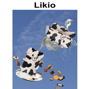 赵露思同款 Likio 原创设计奶牛小熊发抓抓夹鲨鱼夹 顶夹可爱