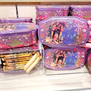 【日本代购】东京迪士尼 长发公主乐佩Rapunzel蛋卷小物收纳铁盒