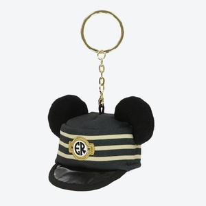 北京现货东京迪士尼海洋22周年米奇耳朵列车员帽子造型匙扣包挂件
