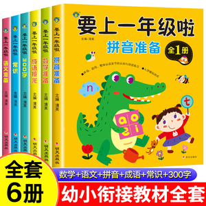 幼小衔接教材全套  幼升小学前班入学准备教材大班升一年级汉语拼音练习册数学练习题综合专项训练作业语文一日一练我要上一年级啦