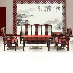 集美红红木家具南美酸枝木红木沙发五件套古典明式组合实木沙发