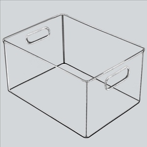 透明收纳盒文件书本整理收纳箱筐放a4框书架储物学生桌面盒子箱子