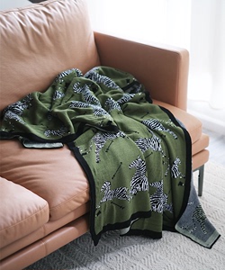 几何中古风红色毯子沙发装饰盖毯春秋午睡空调毛毯针织毯新款包邮