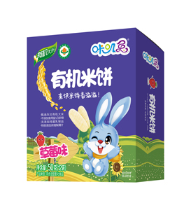咔叽兔有机米饼磨牙饼干儿童零食品50g/盒装多口味