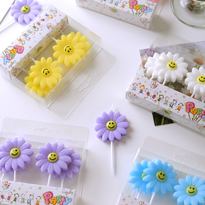 韩国ins风菊花造型蜡烛小雏菊创意蛋糕装饰品摆件儿童成人甜品台