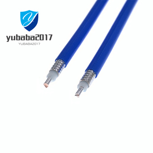 蓝色EEPRG402射频线 25欧姆电缆 半柔半钢线 RG141/086FM402 25欧