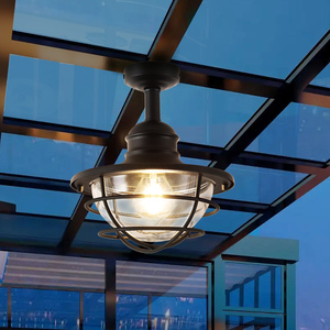 玻璃阳光房专用吸顶灯户外防水阳台凉亭吊灯美式室外雨棚庭院厨房